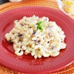This is a Filipino Chicken Macaroni Salad recipe on a plate.