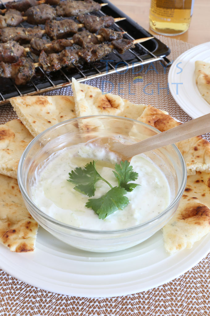 Parthenon Foods Cucumber Tzatziki Sauce – Gyro Sauce, 3.75 Lb (1.7 Kg)