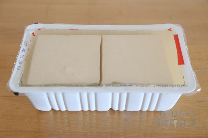tofu in water