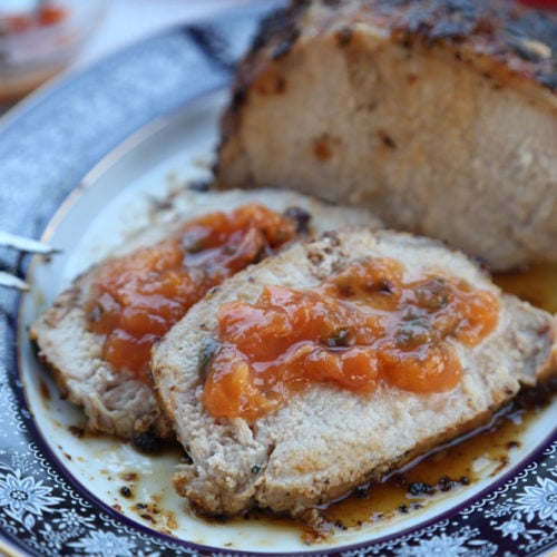 pork tenderloin with peach jalapeno sauce