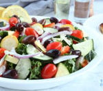 Recipe of Mediterranean Kale Salad with Kalamata Olives and Feta