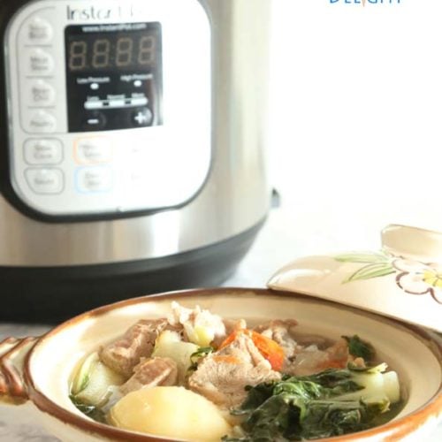 Sinigang na Baboy Instant Pot using tamarind soup mix is Today's Delight