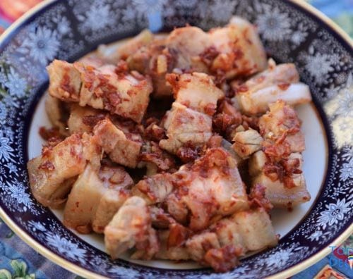 Binagoongang Baboy recipe is pork belly flavored with shrimp paste is Today's Delight