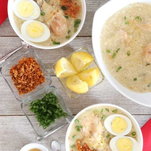 Chicken Rice Congee also known as Chicken Arroz Caldo is Today's Delight