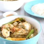 Chicken, vegetables and young tamarind leaves in sour broth