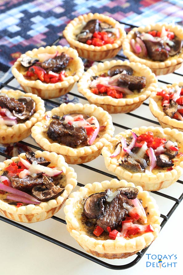 Steak Mini Quiche Recipe with Mushroom is Today's Delight