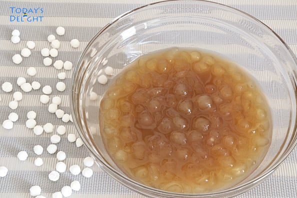 Sago or Tapioca Pearl in Brown Sugar Syrup