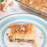 Plantain Baklava with coffee