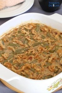 Bacon Shallot Green Bean Casserole is Today's Delight.