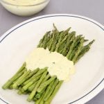 Roasted Asparagus with Bearnaise Sauce is Today's Delight.