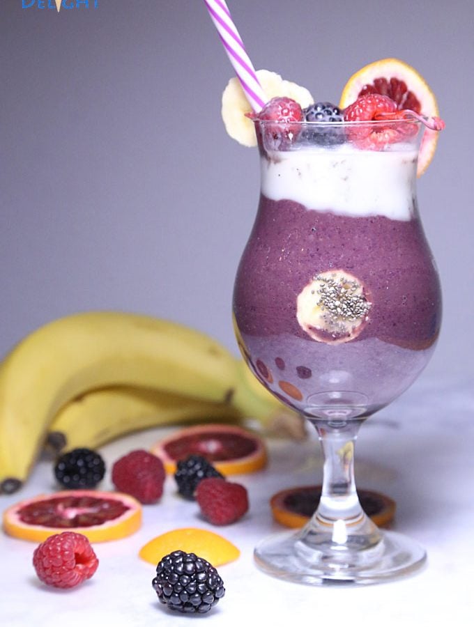 Coconut Acai Berry Smoothie is Today's Delight.