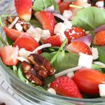 Strawberry Spinach Salad with Candied Walnut & Feta is Today's Delight.