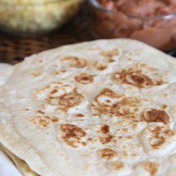 Homemade Flour Tortillas with Butter is Today's Delight.