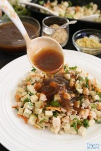 Tofu Veggie Stir-Fry in Peanut Garlic Brown Sauce is Today's Delight.