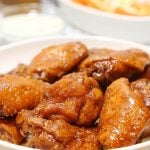 Crispy Sweet and Spicy Chicken Wings in bowl is Today's Delight.