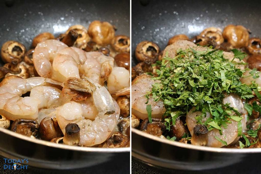 do mushrooms and shrimp go together
