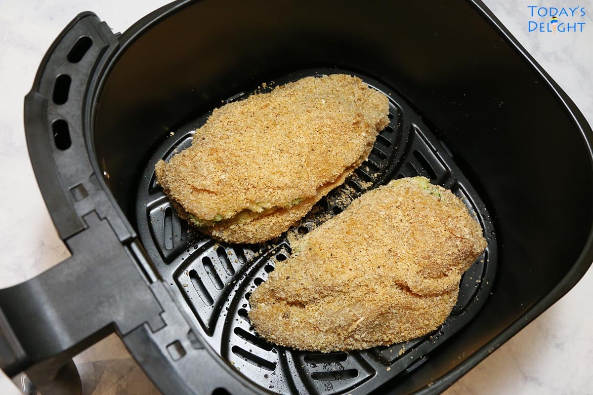 Air Fryer Stuffed Chicken Breast with Broccoli and Cheese Today's Delight